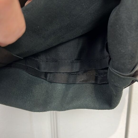 DANIER Lined Black Leather Straight Leg Side Zipper Pants‎ Size 4 - Picture 5 of 15